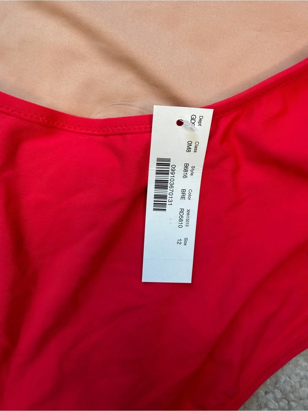 J Crew Classic Red One-Piece Swimsuit